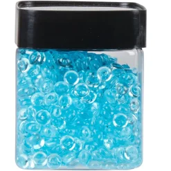 Perles plates décoratives bleues