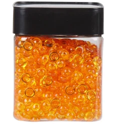 Perles plates décoratives oranges