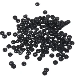 Perles plates décoratives noires