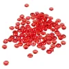Perles plates décoratives rouges