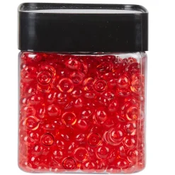 Perles plates décoratives rouges