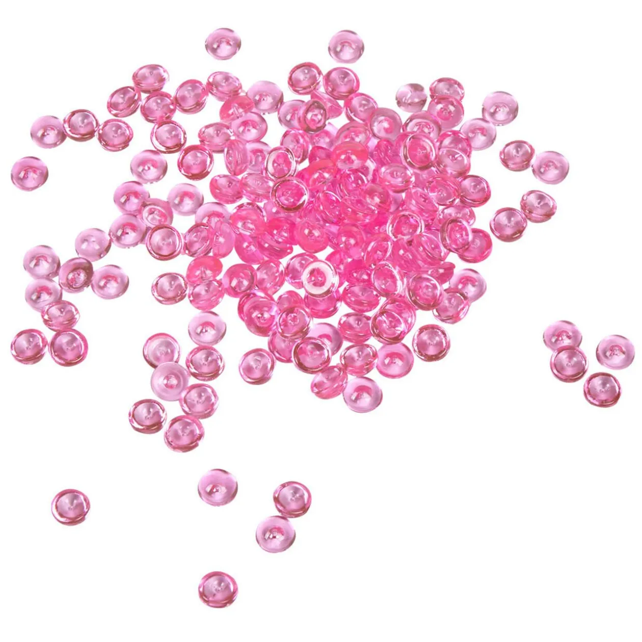 Perles plates décoratives roses fuchsia