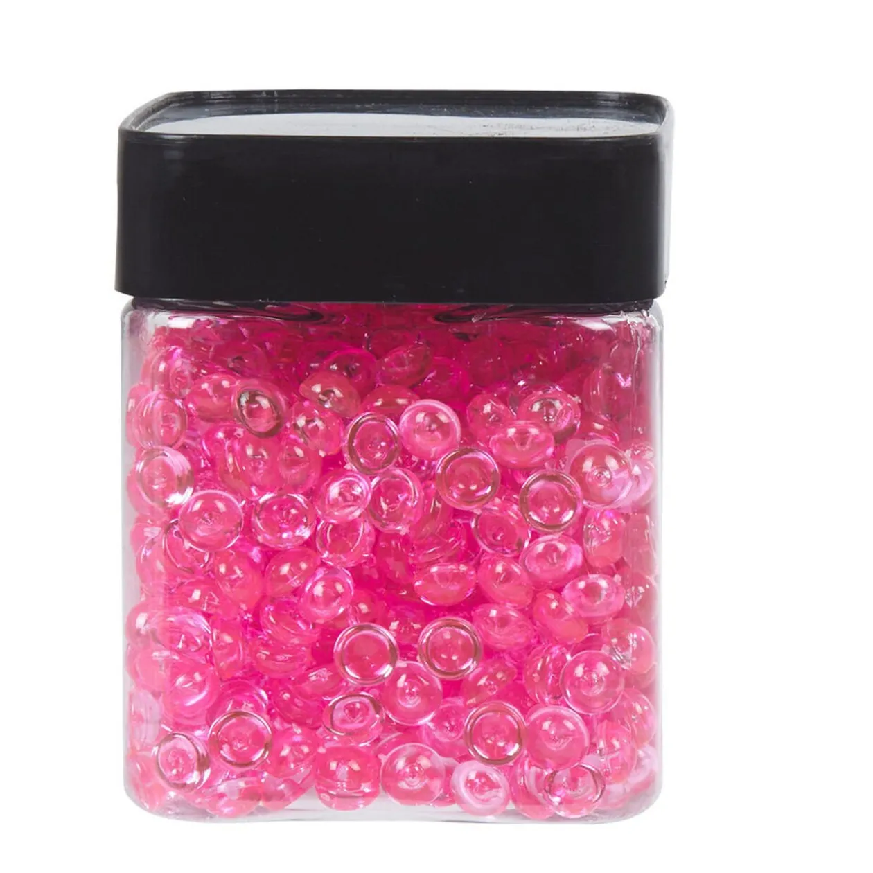 Perles plates décoratives roses fuchsia