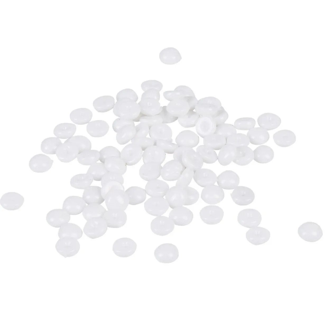 Perles plates décoratives blanches