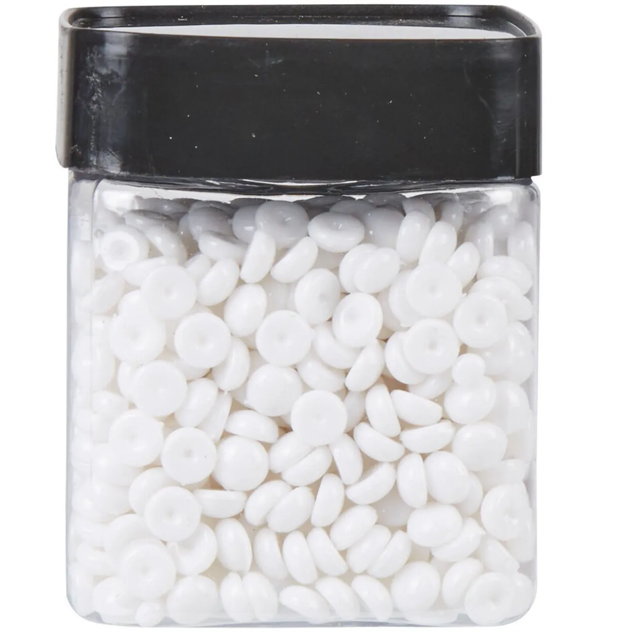 Perles plates décoratives blanches