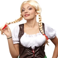 Perruque adulte tresses blondes