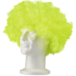 Perruque afro fluo