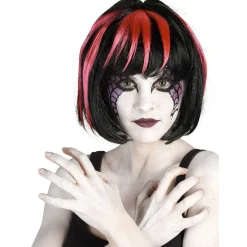 Perruque carrée bicolore Halloween pour femme