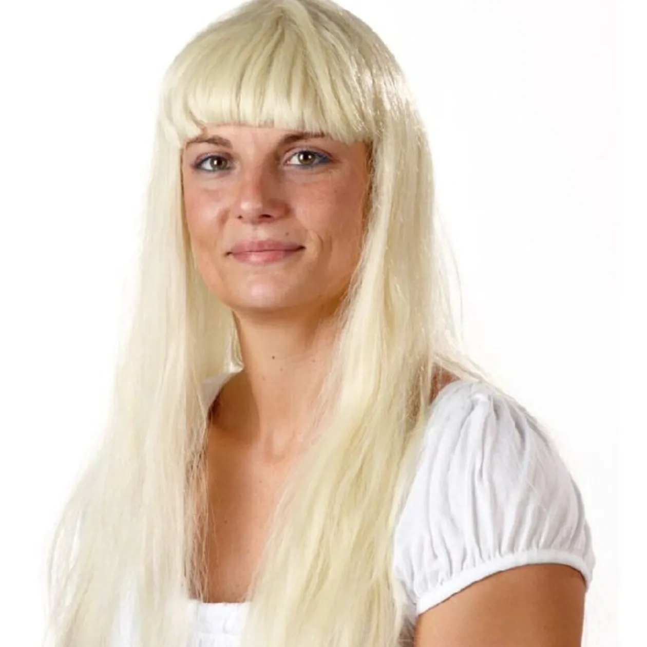 Perruque cheveux longs blonds