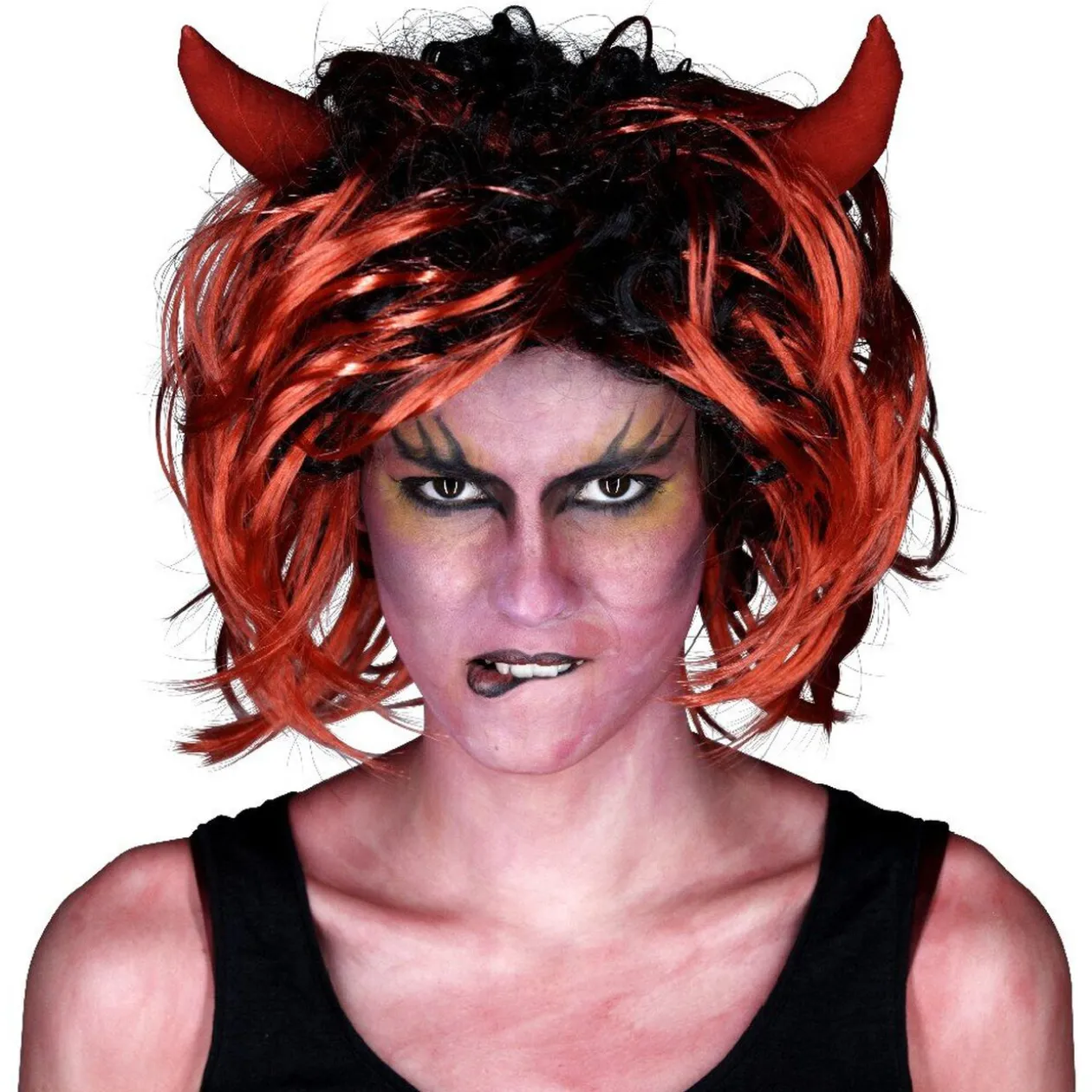 Perruque corne de diable adulte