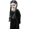 Perruque enfant gothique 2 nattes noires