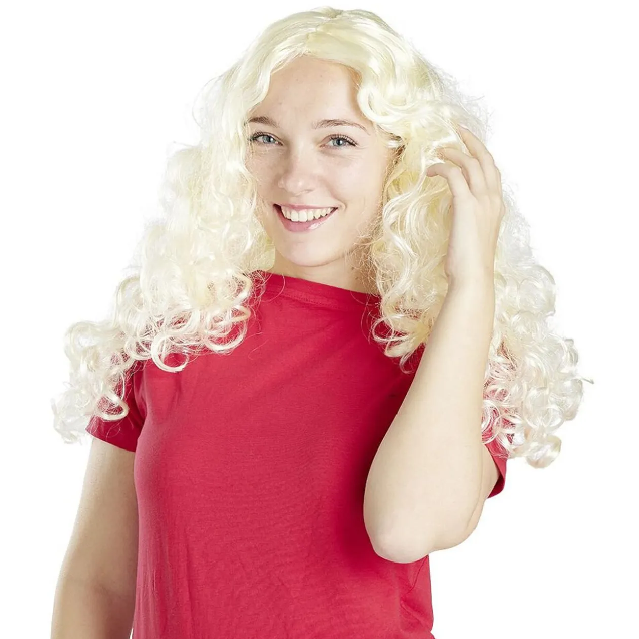 Perruque femme blonde bouclée
