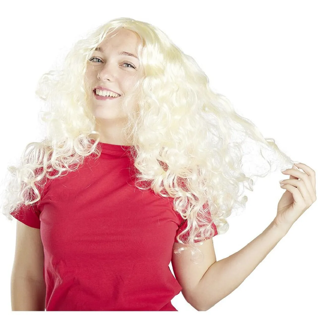 Perruque femme blonde bouclée