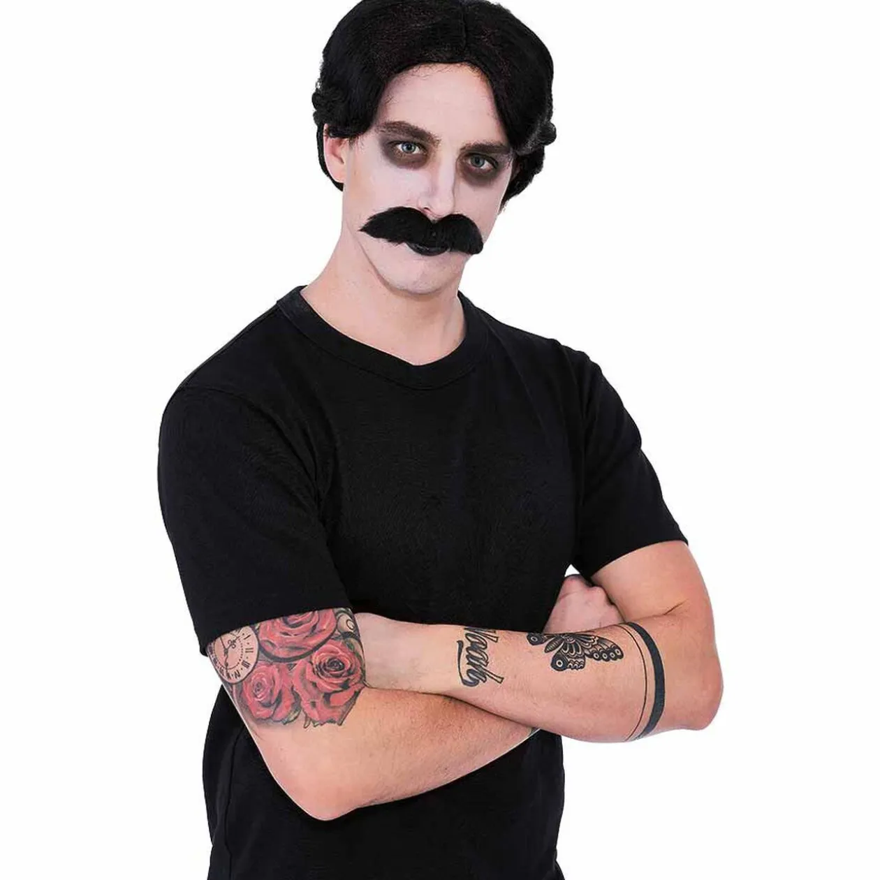 Perruque homme comte gothique pour déguisement Halloween