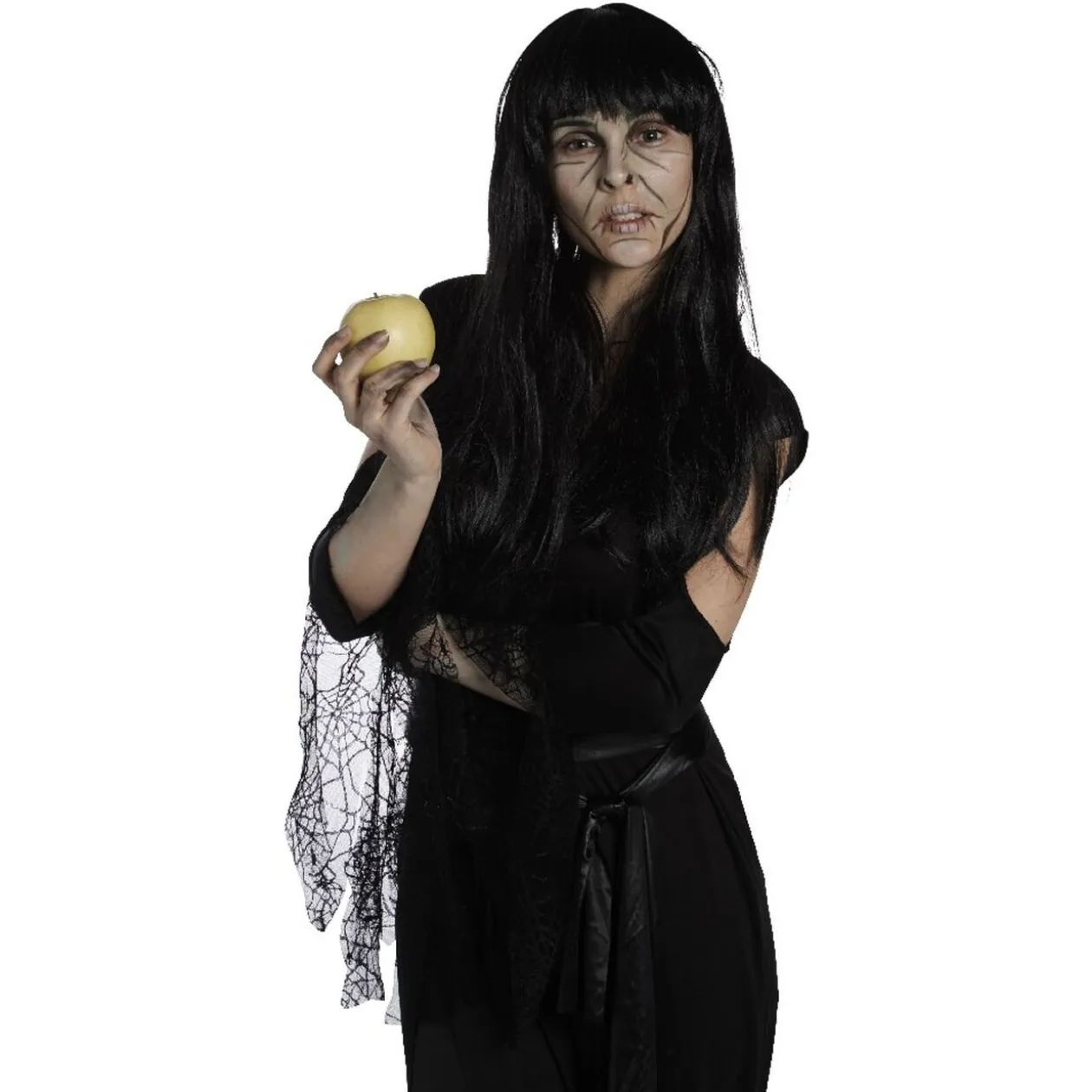 Perruque longue noire femme