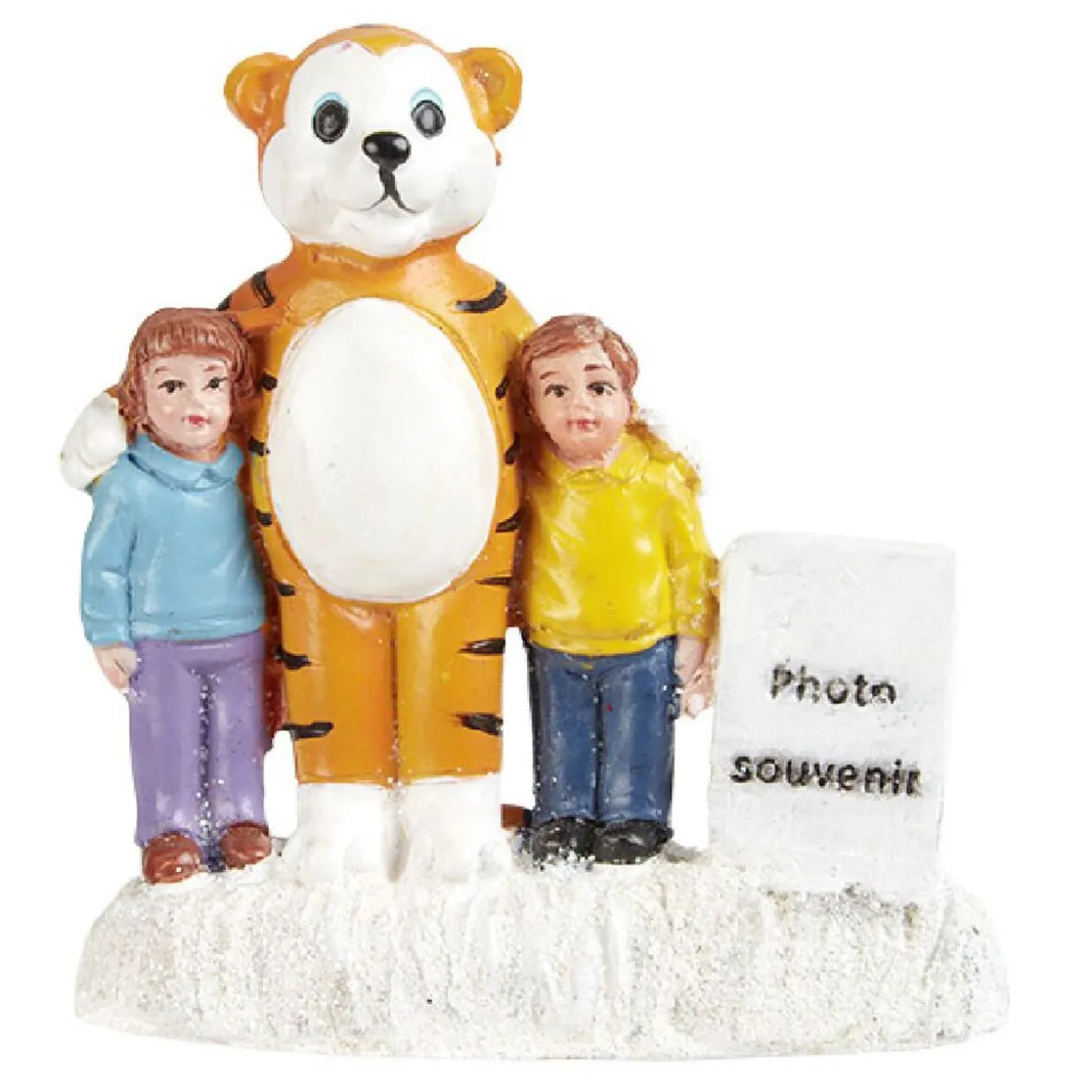 Personnage tigre avec enfant Village de Noël