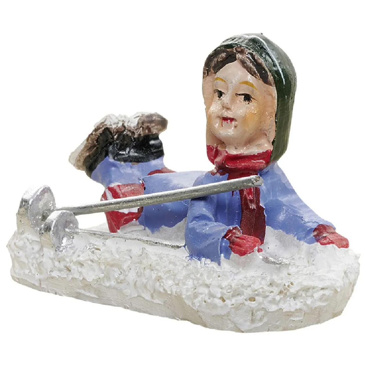 Personnage village de Noël enfant à ski