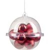 Petite boule de Noël polystyrène rouge Ø3cm x12