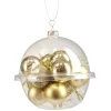 Petite boule de Noël polystyrène doré Ø3cm x12