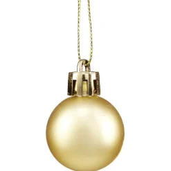 Petite boule de Noël polystyrène doré Ø3cm x12
