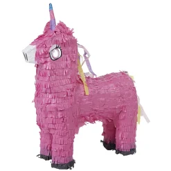 Piñata lama licorne rose en carton