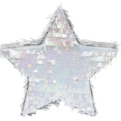 Piñata étoile argentée en carton