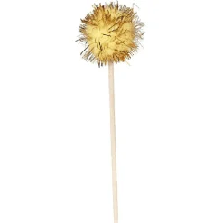 Pic à apéritif embout boule noir doré argenté x12