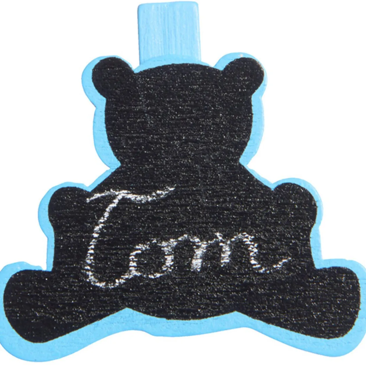 Pince ardoise ourson bleu x6