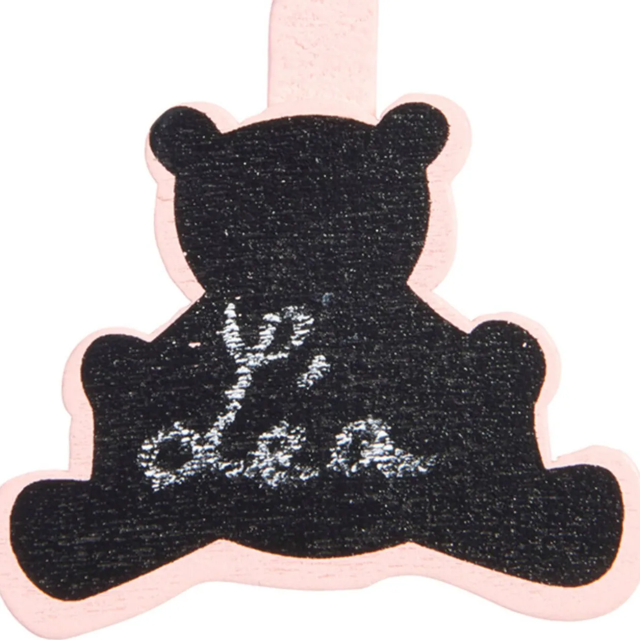Pince ardoise ourson rose x6