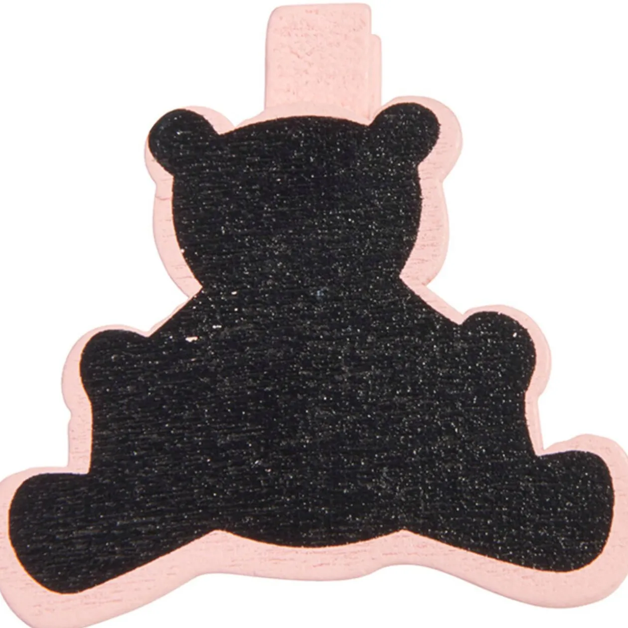 Pince ardoise ourson rose x6