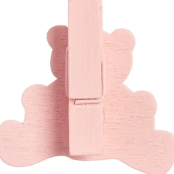 Pince ardoise ourson rose x6