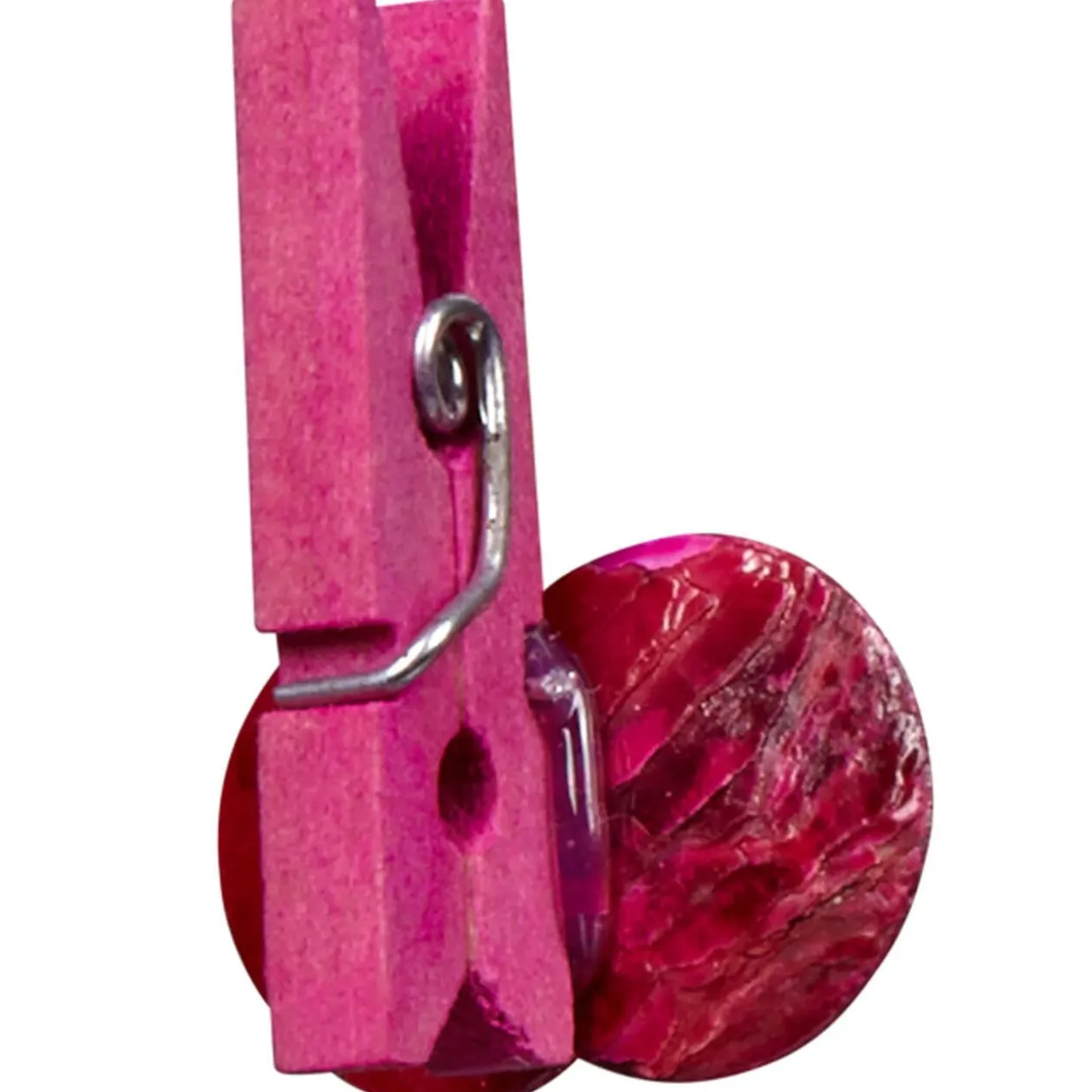 Pince coquillage rose fuchsia x6