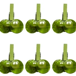Pince coquillage vert x6
