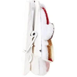 Pince de Noël motif renne et bonhomme de neige x6