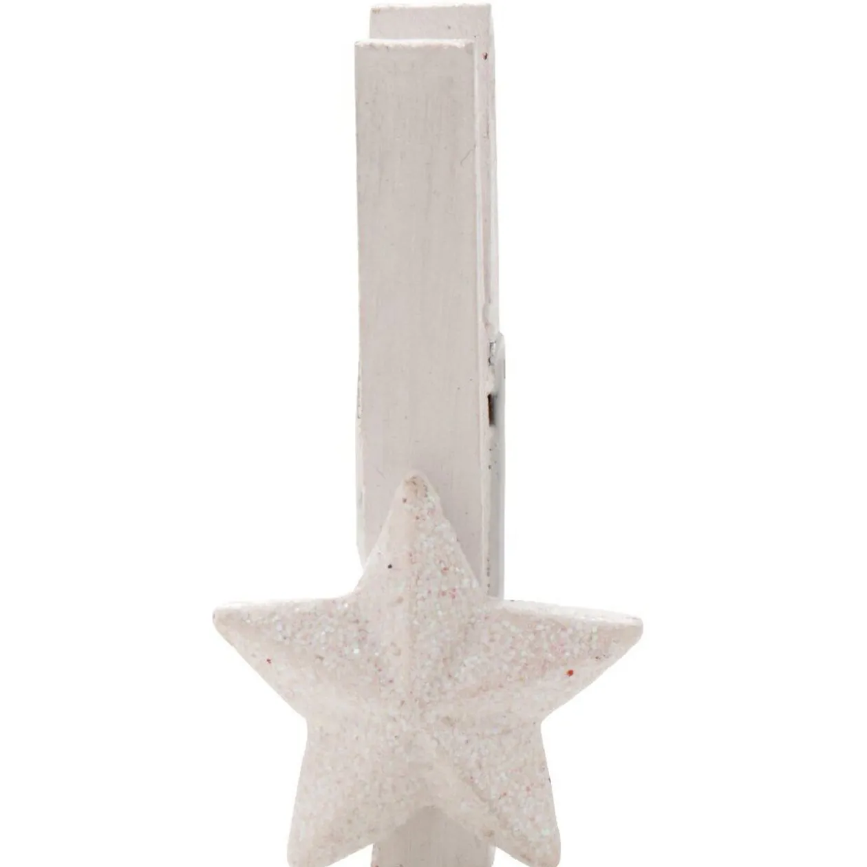 Pince en bois en forme d'étoile x10, 3 jeux de couleurs