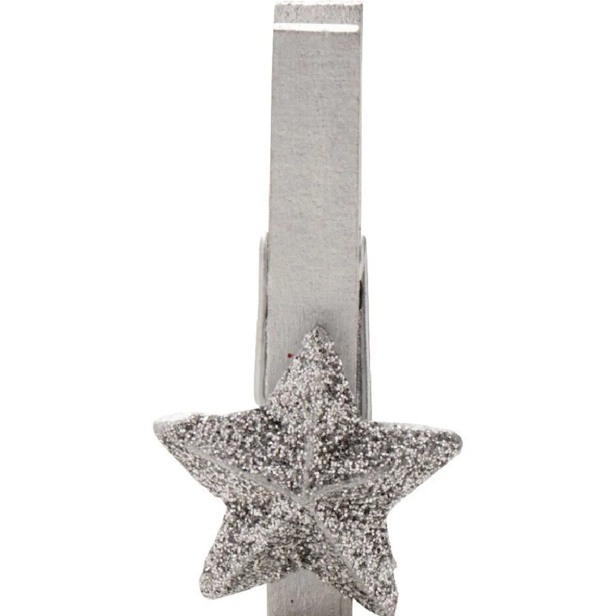 Pince en bois en forme d'étoile x10, 3 jeux de couleurs