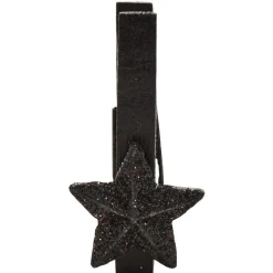 Pince en bois en forme d'étoile x10, 3 jeux de couleurs