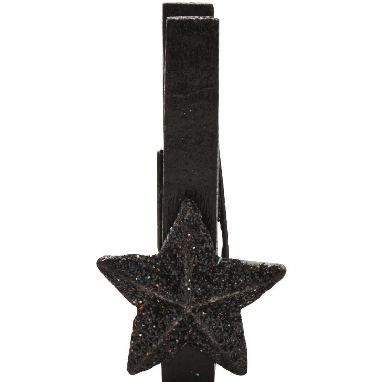 Pince en bois en forme d'étoile x10, 3 jeux de couleurs