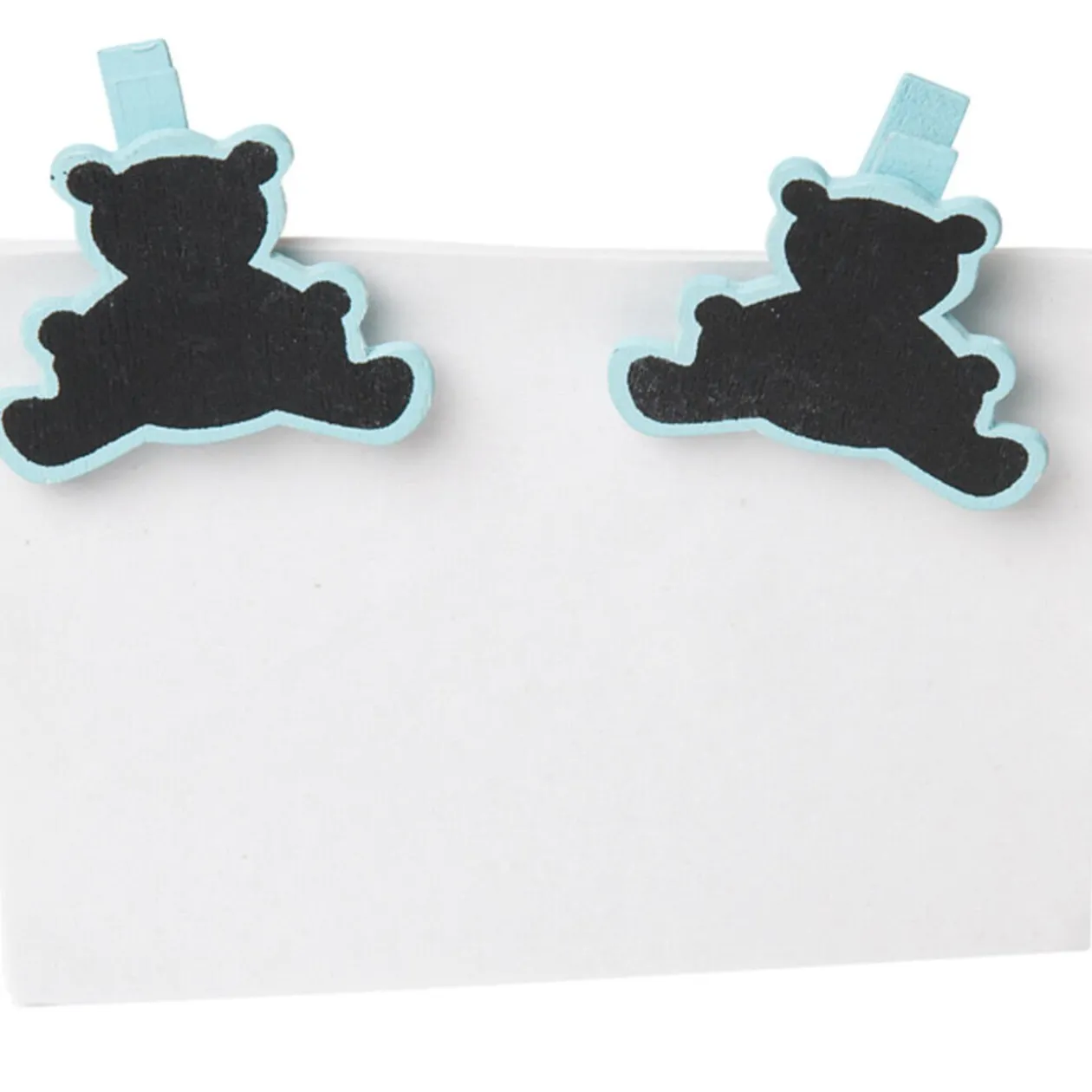 Pince porte nom bleu x6