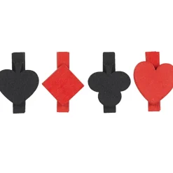 Pince porte nom design poker x4