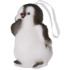 Pingouin de Noël à suspendre noir et blanc