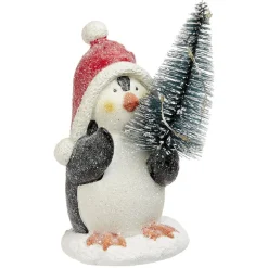 Pingouin et sapin de Noël lumineux