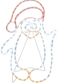 Pingouin néon lumineux blanc Noël