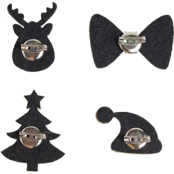 Pins Noël pailleté x4