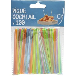 Pique à cocktail plastique x 100