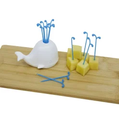 Pique apéritif avec support baleine blanche