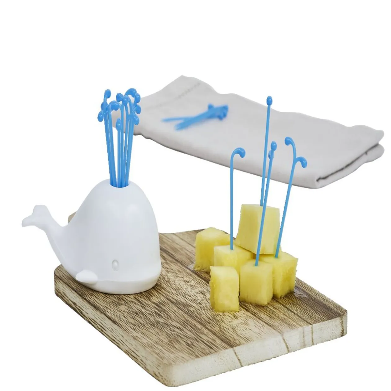 Pique apéritif avec support baleine blanche
