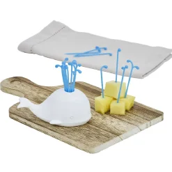 Pique apéritif avec support baleine blanche