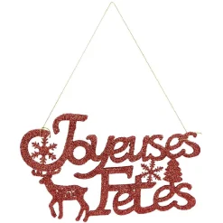 Plaque Joyeuse fête rouge