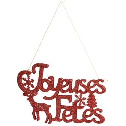 Plaque Joyeuse fête rouge